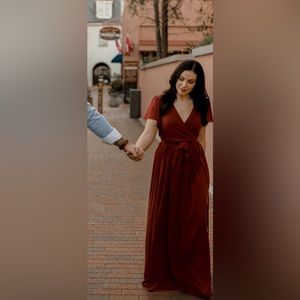 Baltic Born Kristina Maxi Dress - Rust - Size Extra Small